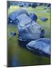 Boulders and Reflection, Little Salmon River, Idaho, USA-Charles Gurche-Mounted Photographic Print