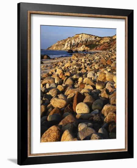 Boulders, Aquinnah (Gay Head) Cliffs, Martha's Vineyard, Massachusetts, USA-Charles Gurche-Framed Photographic Print