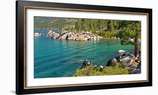 Boulders at Sand Harbor, Lake Tahoe, Nevada, USA-null-Framed Photographic Print