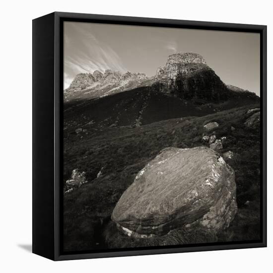 Boulders in Valley near Stac Pollaidh-null-Framed Premier Image Canvas