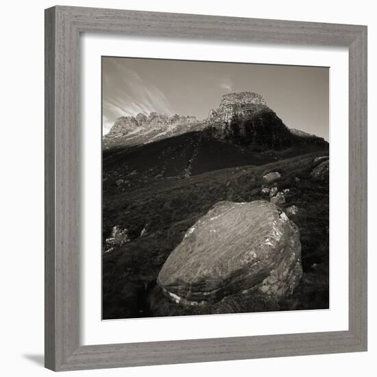 Boulders in Valley near Stac Pollaidh-null-Framed Photographic Print