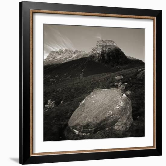 Boulders in Valley near Stac Pollaidh-null-Framed Photographic Print