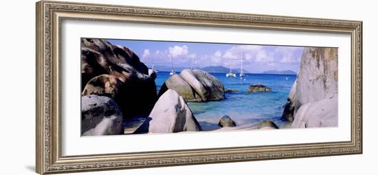 Boulders on a Coast, the Baths, Virgin Gorda, British Virgin Islands-null-Framed Photographic Print
