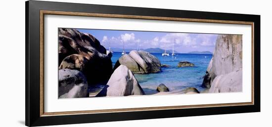 Boulders on a Coast, the Baths, Virgin Gorda, British Virgin Islands-null-Framed Photographic Print