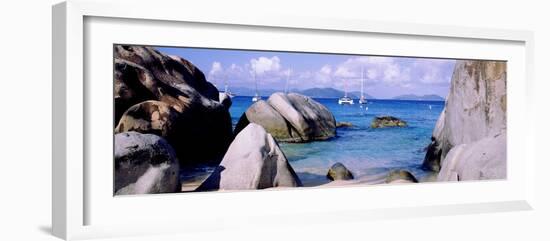 Boulders on a Coast, the Baths, Virgin Gorda, British Virgin Islands-null-Framed Photographic Print