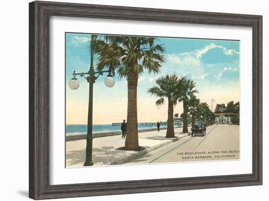 Boulevard along Beach, Santa Barbara, California-null-Framed Art Print