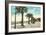 Boulevard along Beach, Santa Barbara, California-null-Framed Art Print