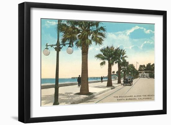 Boulevard along Beach, Santa Barbara, California--Framed Art Print