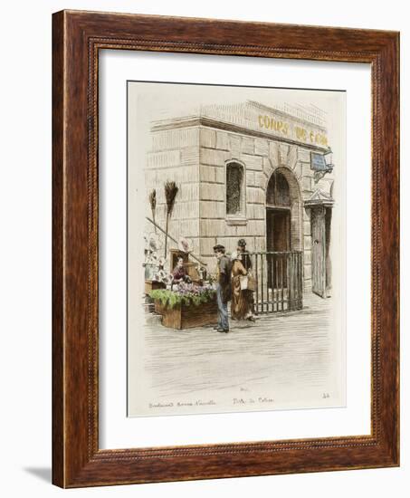 Boulevard Bonne Nouvelle: Poste de Police-Adolphe Martial-Potémont-Framed Giclee Print