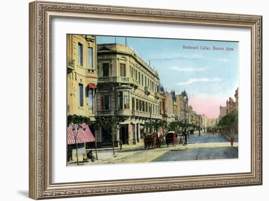 Boulevard Callao, Buenos Aires, Argentina, Late 19th or Early 20th Century-null-Framed Giclee Print