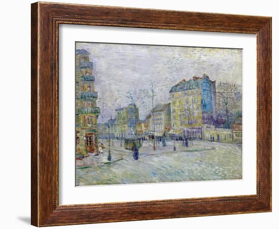 Boulevard De Clichy - Peinture De Vincent Van Gogh (1853-1890) - Oil on Canvas 1887 - Van Gogh Muse-Vincent van Gogh-Framed Giclee Print