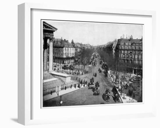 Boulevard De La Madeleine, Paris, Late 19th Century-John L Stoddard-Framed Giclee Print