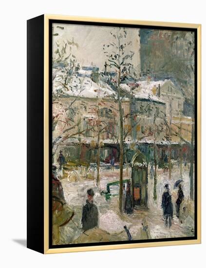 Boulevard De Rocheouart in Snow, 1878-Camille Pissarro-Framed Premier Image Canvas