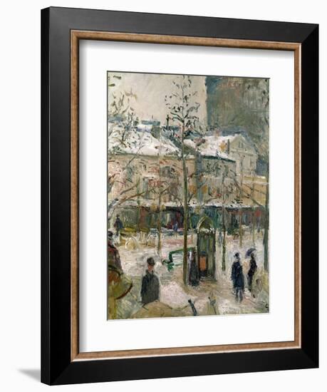 Boulevard De Rocheouart in Snow, 1878-Camille Pissarro-Framed Giclee Print