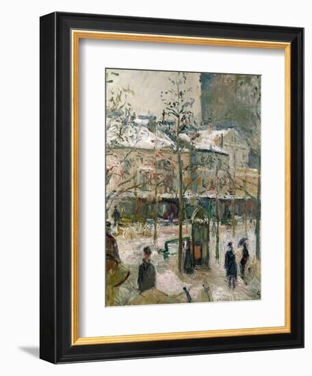 Boulevard De Rocheouart in Snow, 1878-Camille Pissarro-Framed Giclee Print