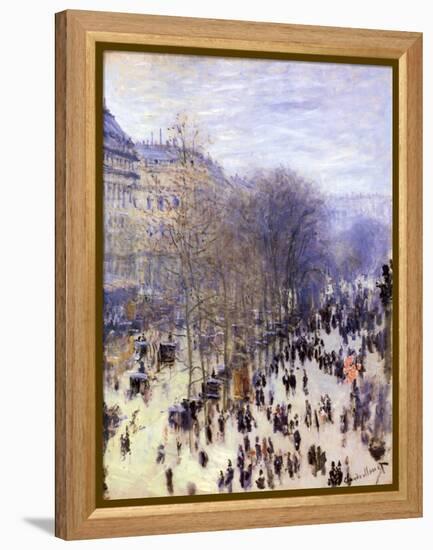 Boulevard Des Capucines, 1873-Claude Monet-Framed Premier Image Canvas