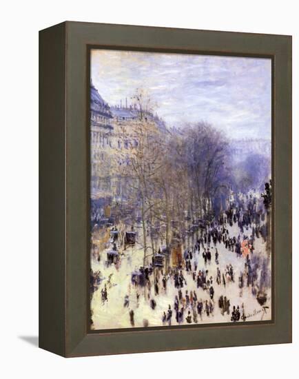 Boulevard Des Capucines, 1873-Claude Monet-Framed Premier Image Canvas