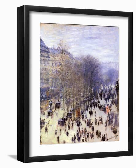 Boulevard Des Capucines, 1873-Claude Monet-Framed Giclee Print