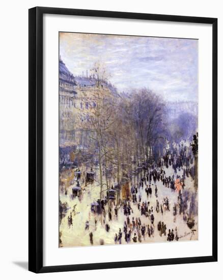 Boulevard Des Capucines, 1873-Claude Monet-Framed Giclee Print