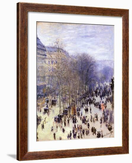 Boulevard Des Capucines, 1873-Claude Monet-Framed Giclee Print