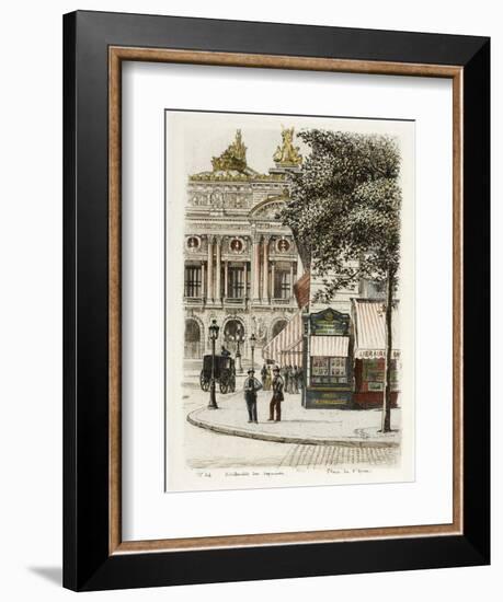 Boulevard des Capucines: Place de L'Opéra-Adolphe Martial-Potémont-Framed Giclee Print