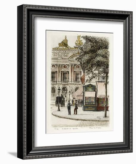 Boulevard des Capucines: Place de L'Opéra-Adolphe Martial-Potémont-Framed Giclee Print