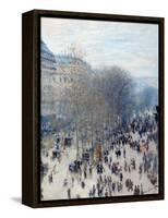 Boulevard Des Capucines-Claude Monet-Framed Premier Image Canvas