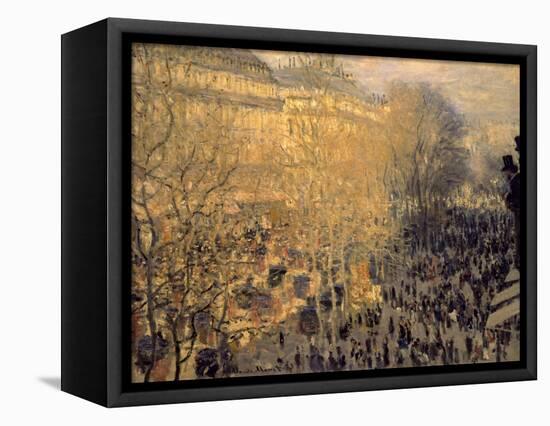 Boulevard des Capucines-Claude Monet-Framed Stretched Canvas