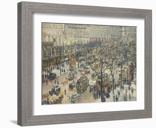 Boulevard Des Italiens, Morning, Sunlight, 1897-Camille Pissarro-Framed Giclee Print