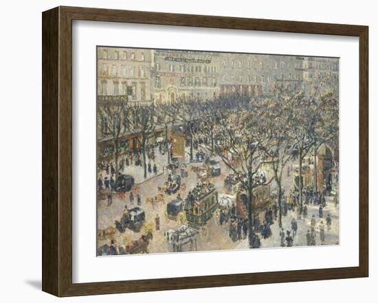 Boulevard Des Italiens, Morning, Sunlight, 1897-Camille Pissarro-Framed Giclee Print