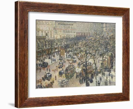 Boulevard Des Italiens, Morning, Sunlight, 1897-Camille Pissarro-Framed Giclee Print