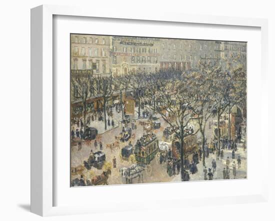 Boulevard Des Italiens, Morning, Sunlight, 1897-Camille Pissarro-Framed Giclee Print