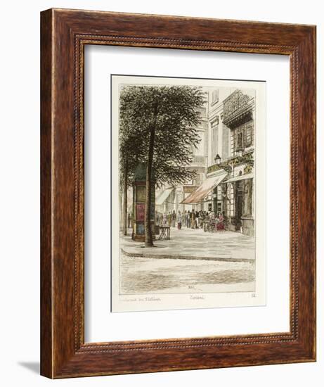 Boulevard des Italiens: Tortoni-Adolphe Martial-Potémont-Framed Giclee Print