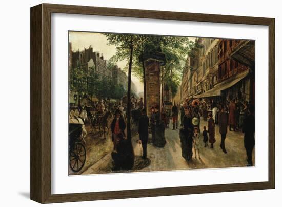 Boulevard Des Italiens-Tito Lessi-Framed Giclee Print