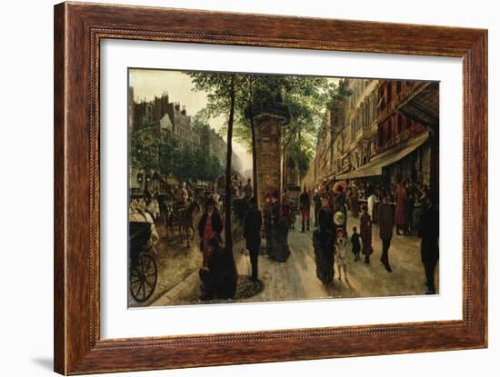 Boulevard Des Italiens-Tito Lessi-Framed Giclee Print