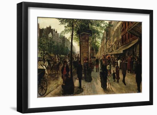 Boulevard Des Italiens-Tito Lessi-Framed Giclee Print