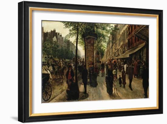 Boulevard Des Italiens-Tito Lessi-Framed Giclee Print