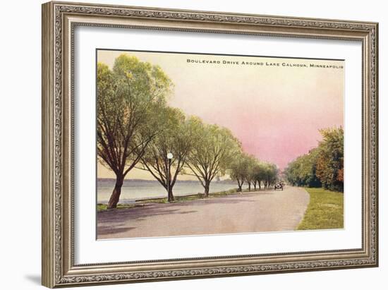 Boulevard Drive, Minneapolis, Minnesota-null-Framed Art Print