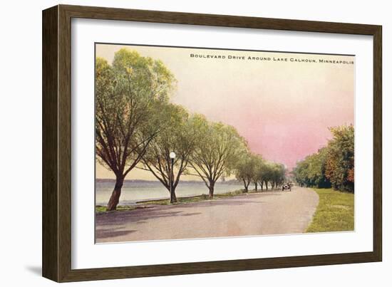 Boulevard Drive, Minneapolis, Minnesota-null-Framed Art Print