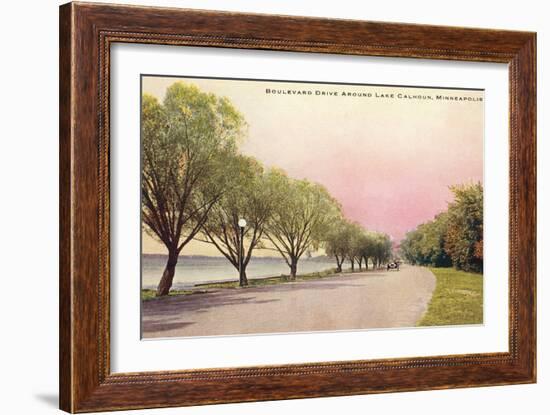 Boulevard Drive, Minneapolis, Minnesota-null-Framed Art Print