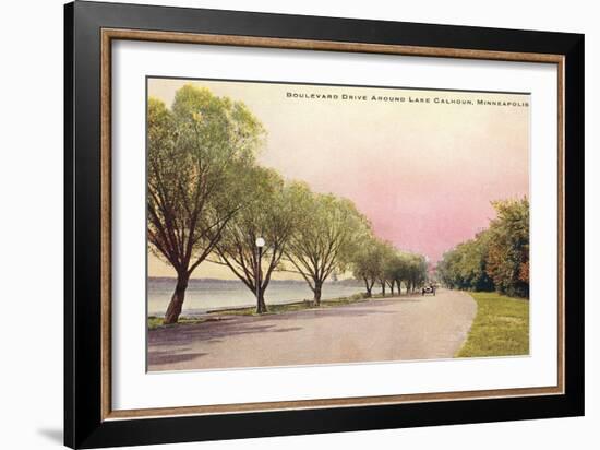 Boulevard Drive, Minneapolis, Minnesota-null-Framed Art Print