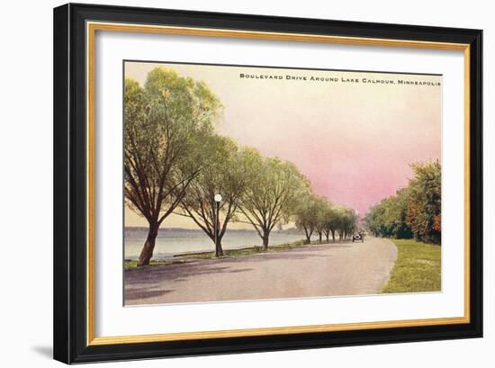 Boulevard Drive, Minneapolis, Minnesota-null-Framed Art Print