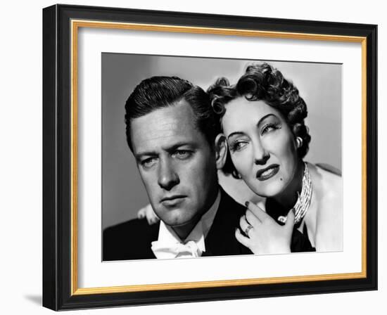 Boulevard du crepuscule SUNSET BOULEVARD by BillyWilder with William Holden and Gloria Swanson, 195-null-Framed Photo