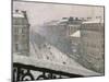 Boulevard Haussmann in the Snow, 1879 or 1881-Gustave Caillebotte-Mounted Giclee Print