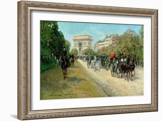 Boulevard in Paris-Georges Stein-Framed Giclee Print