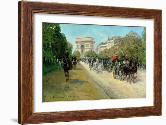 Boulevard in Paris-Georges Stein-Framed Giclee Print