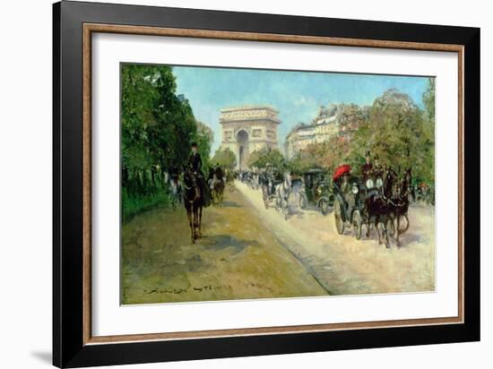 Boulevard in Paris-Georges Stein-Framed Giclee Print