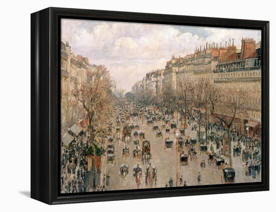 Boulevard Montmartre, Afternoon Sun, 1897-Camille Pissarro-Framed Premier Image Canvas