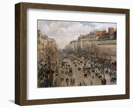 Boulevard Montmartre in Paris, 1897-Camille Pissarro-Framed Giclee Print