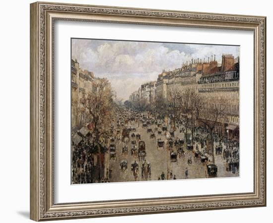 Boulevard Montmartre in Paris, 1897-Camille Pissarro-Framed Giclee Print